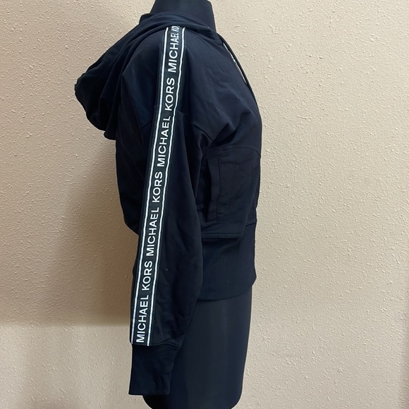 Michael Kors Logo Stripe Hoodie XS Black - Picture 4 of 5